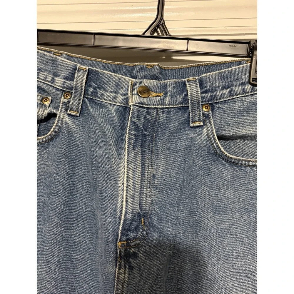 Men's Carhartt Jeans, Medium Wash Denim, Men's Jeans Size 38x32, 38 waist pants